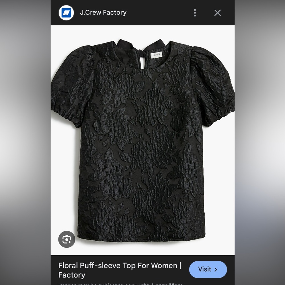 I Crew Factory puff sleeve top